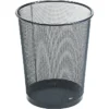 Rolodex Stainless Steel Trash Can With No Lid, Black, 4.5 Gal. (22351)