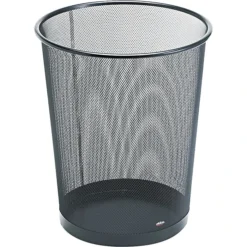 Rolodex Stainless Steel Trash Can With No Lid, Black, 4.5 Gal. (22351)