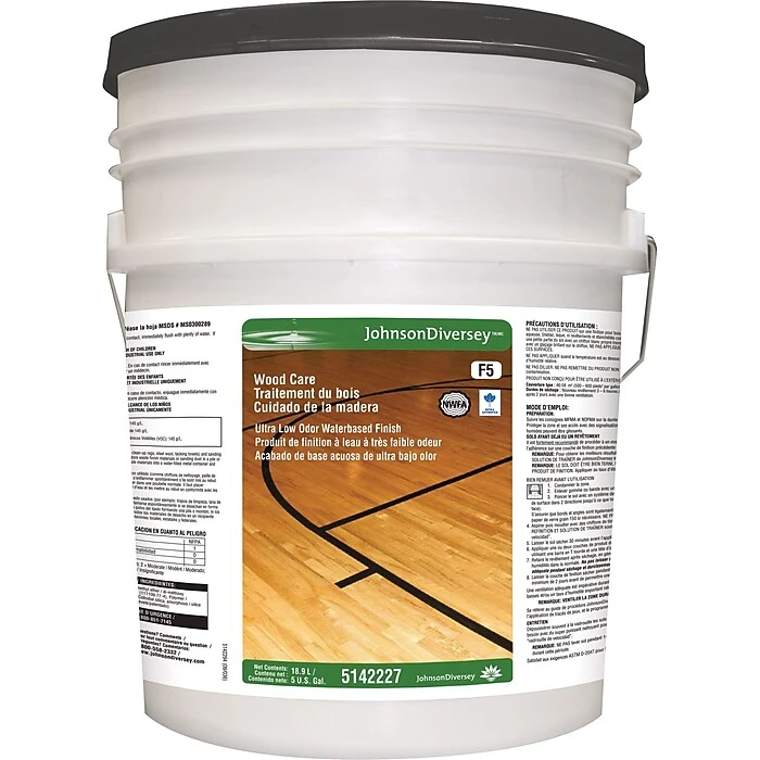 Diversey Wood Floor Care Ultra Low Odor Water Based Finish, 5 Gallons (5142227)
