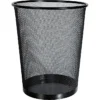 Universal, Steel Mesh Trash Can With No Lid, Black, 4.5 Gal. (UNV20008)