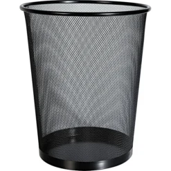 Universal, Steel Mesh Trash Can With No Lid, Black, 4.5 Gal. (UNV20008)