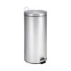 Honey-Can-Do Stainless Steel Round Step Trash Can With Lid, Silver, 7.92 Gallon (TRS-02110)