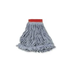 Rubbermaid Commercial Products Super Stitch 24 Oz. Blend Wet Mop, 5" Headband, Blue, 6/Carton (FGD25306BL00)