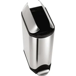 Simplehuman Butterfly Step Trash Can, Fingerprint-Proof Stainless Steel, 12 Gallon (CW1897)
