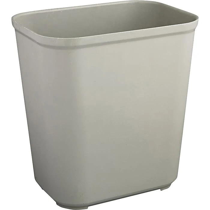 Rubbermaid Fire-Resistant Wastebasket Trash Can, Gray, 7 Gallons