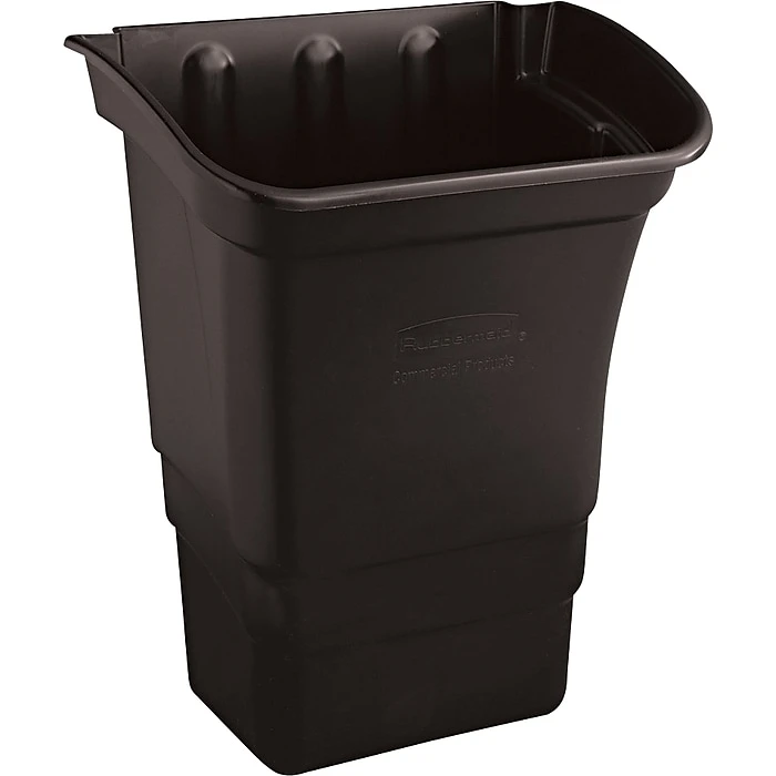 Rubbermaid® Commercial Refuse Bin, Black, 8 Gal, 2/Pack