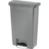 Rubbermaid® Slim Jim Resin Front Step-On Trash Can, 13 Gallon, Gray