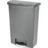 Rubbermaid Slim Jim Step-On Plastic Step Trash Can, 24 Gallon, Gray (1883606)