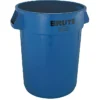 Rubbermaid Round Brute Trash Can Receptacle, Blue, 32 Gal./121.12 Liters