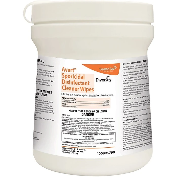 Avert Disinfecting Wipes, 160 Wipes/Container (100895790)
