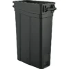Suncast Commercial Slim Trash Can W/ Handles, 23 Gallon, Gray (TCNH2030)