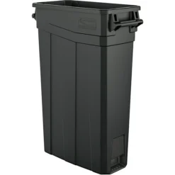 Suncast Commercial Slim Trash Can W/ Handles, 23 Gallon, Gray (TCNH2030)