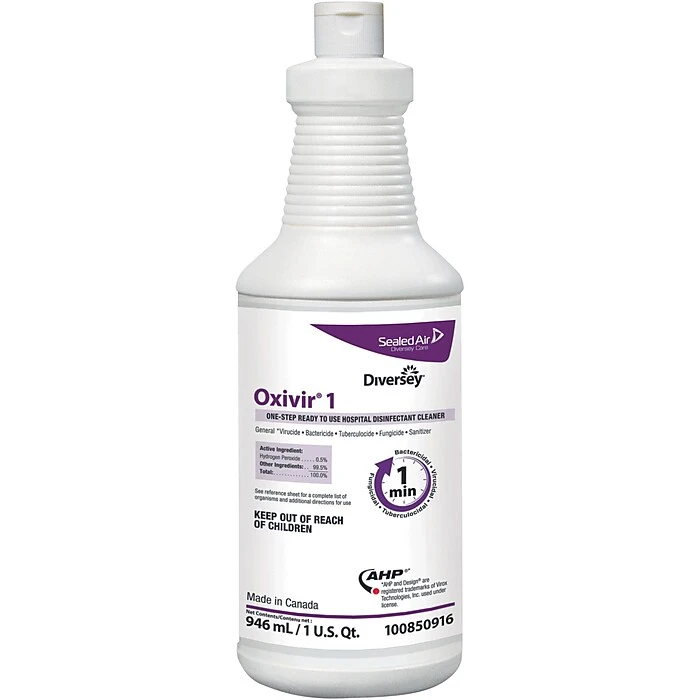 Oxivir 1 Accelerated Hydrogen Peroxide Ready-to-Use Spray, 32 Oz., 12/Carton (100850916)