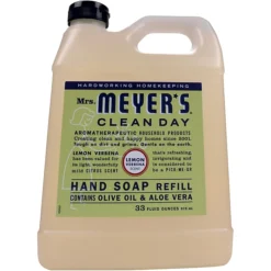 Mrs. Meyer's Clean Day Hand Soap Refill, Lemon Verbena, 33 Fl Oz (651327)