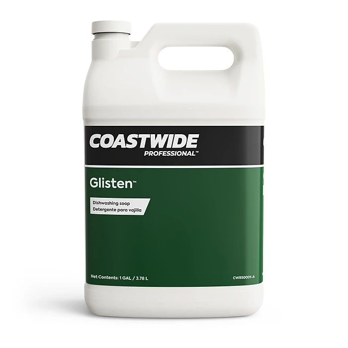 Coastwide Professional™ Glisten Liquid Dish Soap, Lemon, 128 Oz., 4/Carton (CW850001-A)