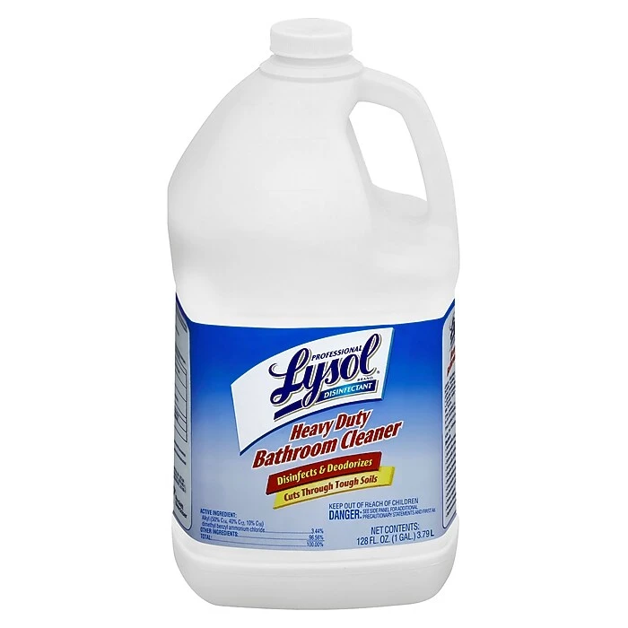 Professional Lysol Disinfectant Heavy Duty Bathroom Cleaner, Fresh Lime, 128 Oz. (36241-94201) - Image 2