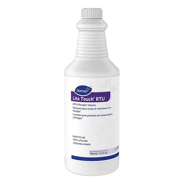 Diversey Lite Touch CRT And Plexiglass Surface Cleaner, 32 Oz., 12/Carton (03970.)