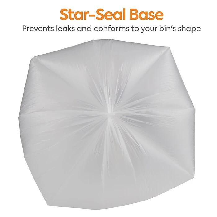 Coastwide Professional™ 30 Gal. Trash Bags, High Density, 8 Mic., Natural, 25 Bags/Roll, 20 Rolls (CW57407-CC) - Image 7