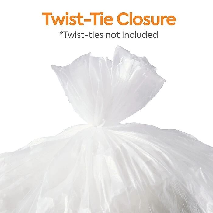 Coastwide Professional™ 30 Gal. Trash Bags, High Density, 8 Mic., Natural, 25 Bags/Roll, 20 Rolls (CW57407-CC) - Image 6