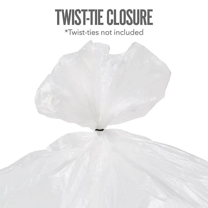 Perk™ 10 Gallon Trash Bag, .36 Mil, Clear, 300 Bags/Box (PK56746) - Image 4
