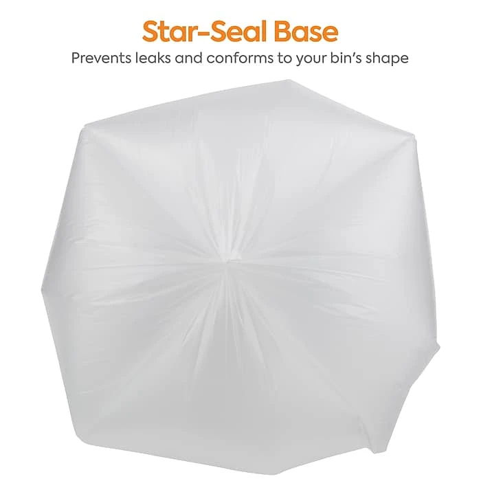 Coastwide Professional™ 7-10 Gal. Trash Bags, High Density, 8 Mic, Natural, 50 Bags/Roll, 20 Rolls (CW25412) - Image 7
