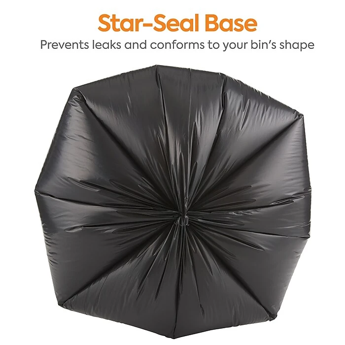 Coastwide Professional™ AccuFit 23 Gal. Trash Bags, Low Density, 0.9 Mil, Black, 25 Bags/Roll, 8 Rolls (CW22932) - Image 7