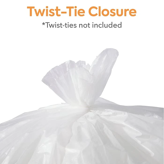 Coastwide Professional™ 50-56 Gal. Trash Bags, High Density, 16 Mic., Natural, 25 Bags/Roll, 8 Rolls (CW18205) - Image 6