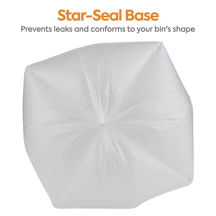 Coastwide Professional™ 50-56 Gal. Trash Bags, High Density, 16 Mic., Natural, 25 Bags/Roll, 8 Rolls (CW18205) - Image 7