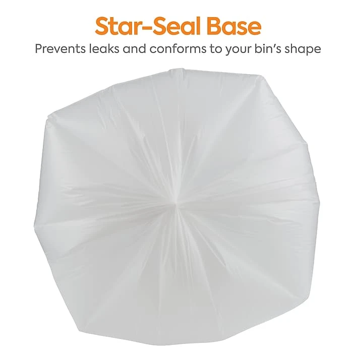Coastwide Professional™ 55-60 Gal. Trash Bags, Low Density, 0.74 Mil, White, 100/Carton (CW18187-CC) - Image 7