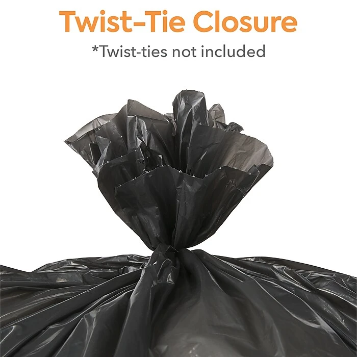 Coastwide Professional™ 50-56 Gal. Trash Bags, Low Density, 0.95 Mil, Black, 100/Carton (CW18194) - Image 6