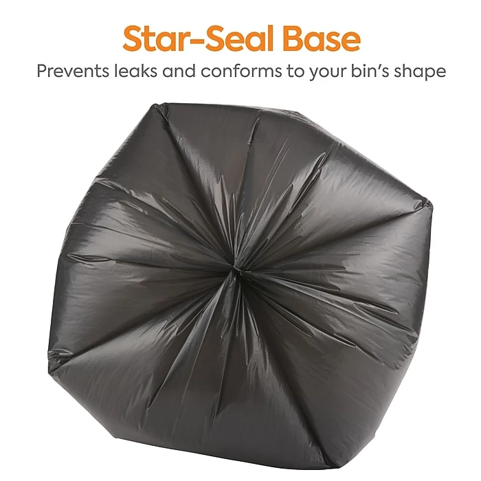 Coastwide Professional™ 50-56 Gal. Trash Bags, Low Density, 0.95 Mil, Black, 100/Carton (CW18194) - Image 7