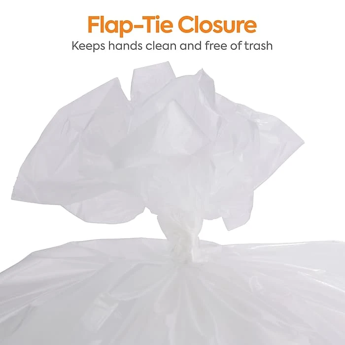 Coastwide Professional™ 55-60 Gal. Trash Bags, Low Density, 1.5 Mil, Clear, 100/Carton (CW57404) - Image 6