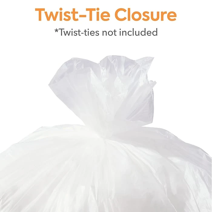Coastwide Professional™ 12-16 Gal. Trash Bags, High Density, 13 Mic., Natural, 25 Bags/Roll, 20 Rolls (CW57406) - Image 6