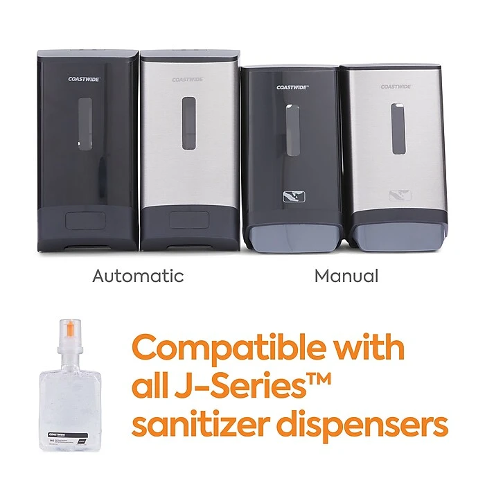 Coastwide Professional™ 70% Alcohol Gel Hand Sanitizer Refill For J-Series, 1200 ML, 2/Carton (CWJSR-HSG) - Image 7