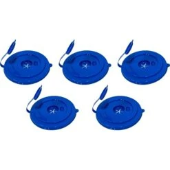 Unimed Defender ES Plastic Bucket Lid, Blue, 5/Box (JPWL515200)