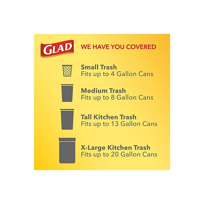 Glad Small Trash Bags - 4 Gallon - 30 Count (78817) - Image 3