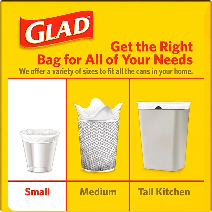 Glad Small Trash Bags - 4 Gallon - 30 Count (78817) - Image 7
