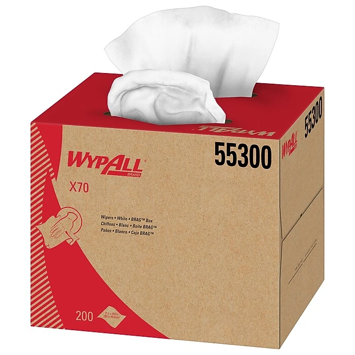 WypAll® X70 Center-Pull, 1-Ply, Cloth Paper Towels, 200/Box (55300) - Image 7