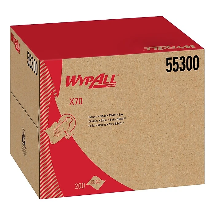 WypAll® X70 Center-Pull, 1-Ply, Cloth Paper Towels, 200/Box (55300) - Image 8