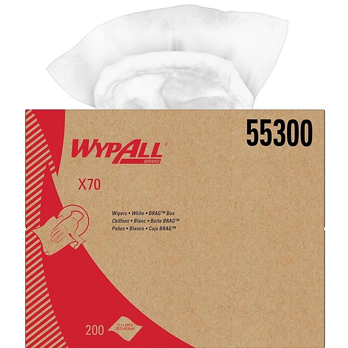 WypAll® X70 Center-Pull, 1-Ply, Cloth Paper Towels, 200/Box (55300) - Image 9