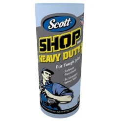 Scott Shop Towels Heavy Duty Nylon Towels, Blue, 55 Sheets/Roll, 12 Rolls/Carton (32992)