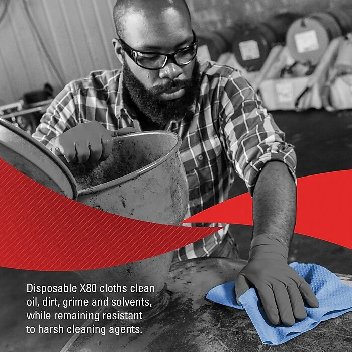 WypAll X80 HydroKnit Wipers, Blue, 160/Carton (41041) - Image 5