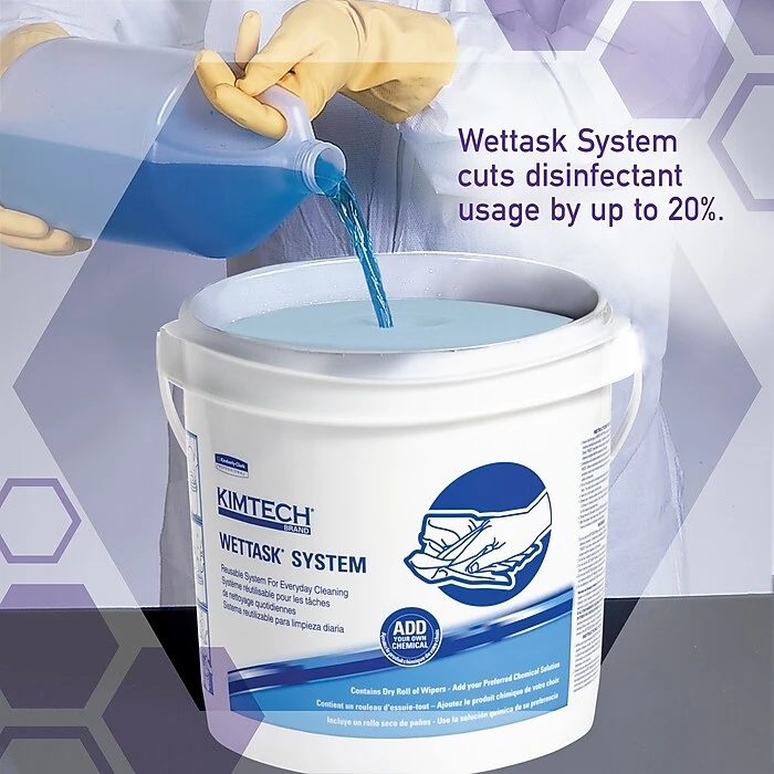 Kimtech WetTask Polypropylene Wipers, White, 90/Roll, 6 Rolls/Carton (06471) - Image 5