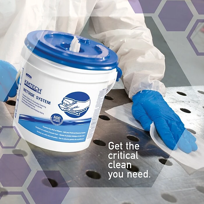 Kimtech WetTask Polypropylene Wipers, White, 90/Roll, 6 Rolls/Carton (06471) - Image 6