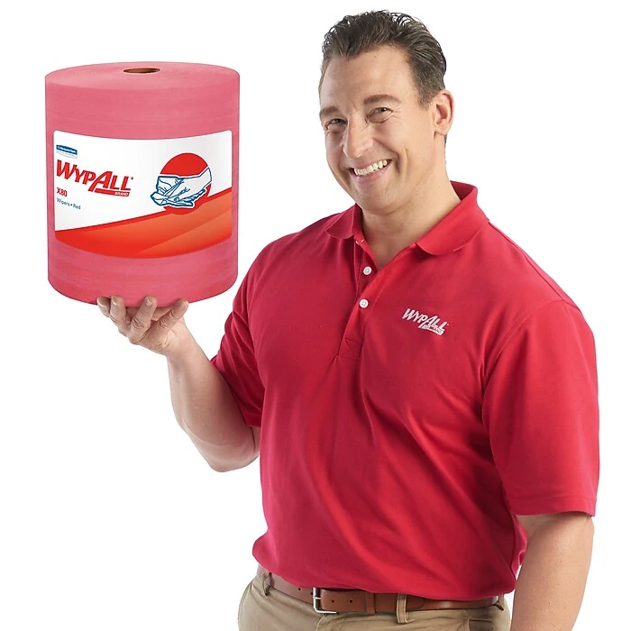 WypAll X80 Cloth Wipers, Red, 475/Roll (41055) - Image 7