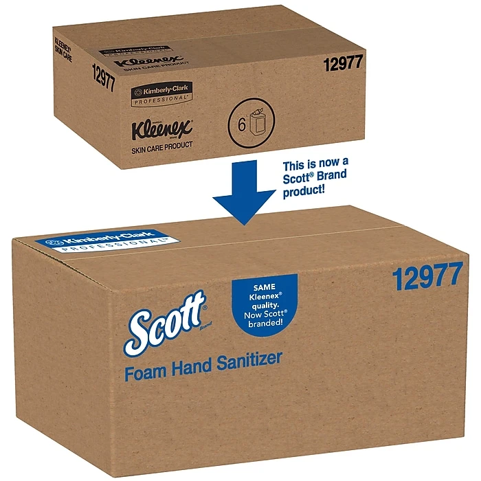Commercial Dispensing Scott Foaming Hand Sanitizer Refill For Scott Essential Dispenser, 1000 ML., 6/Carton (12977) - Image 2