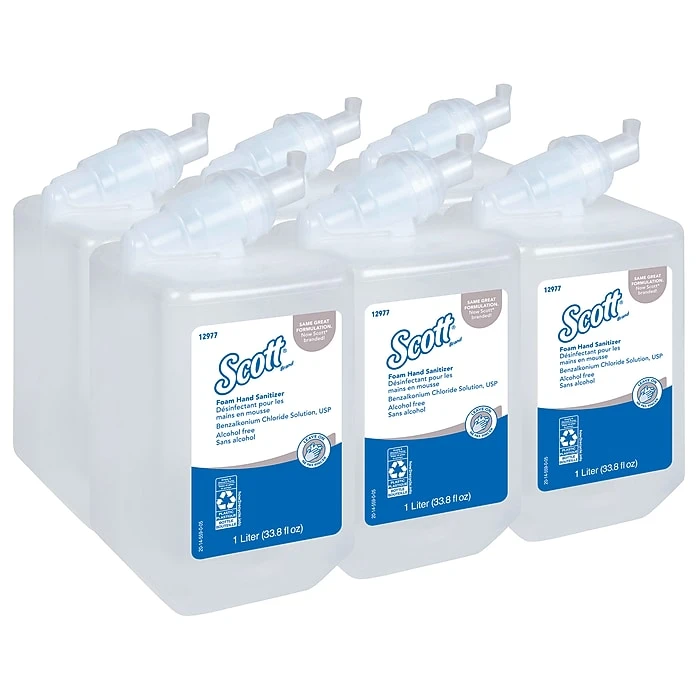 Commercial Dispensing Scott Foaming Hand Sanitizer Refill For Scott Essential Dispenser, 1000 ML., 6/Carton (12977) - Image 3