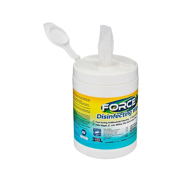 2XL Corp Force2 Disinfecting Wipes, Lemon Citrus Scent Scent, 220 Wipes/Container (MC7070EA) - Image 2