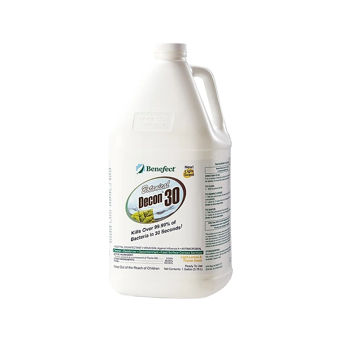 Benefect Botanical Decon 30 Disinfectant Cleaner, Light Lemon & Thyme, 128 Oz. (20476)