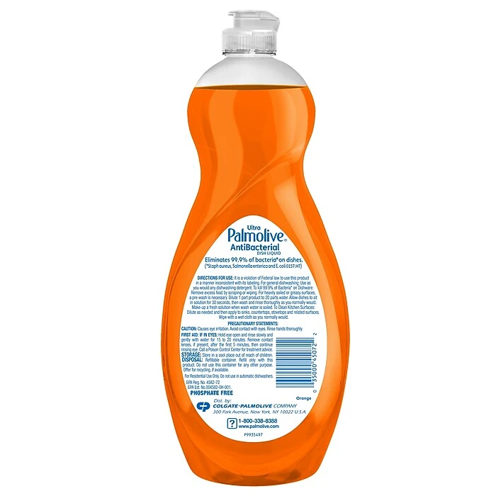 Palmolive® Palmolive Ultra Antibacterial Liquid Dish Soap, Orange, 32.5 Oz. (US04274A) - Image 3
